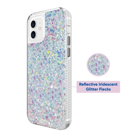 onn. Phone Case for iPhone 12 / iPhone 12 Pro - Iridescent Glitter Fleck - Picture 5 of 6